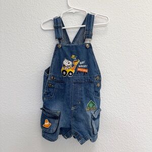 Vintage Snoopy Denim Overalls